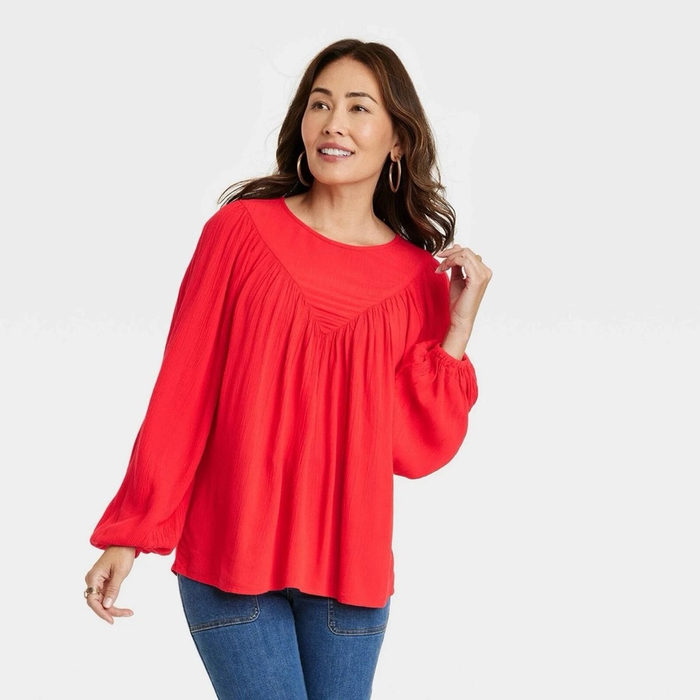 Elegant Red Women's Top
